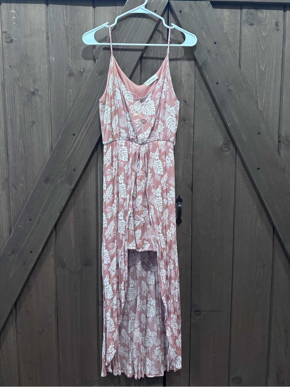 Peach Love California Coral Pink Floral Top
